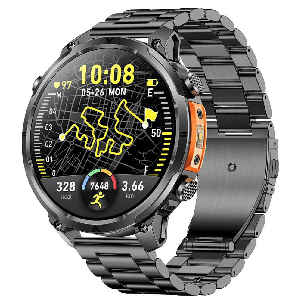 Smartwatch Microwear MK100 - Black Steel