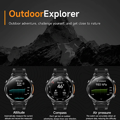 Smartwatch Microwear MK100 - Silver Steel
