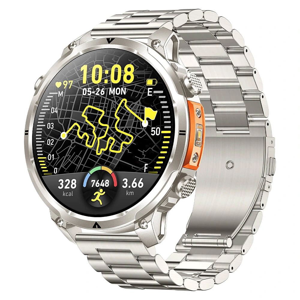 Smartwatch Microwear MK100 - Silver Steel