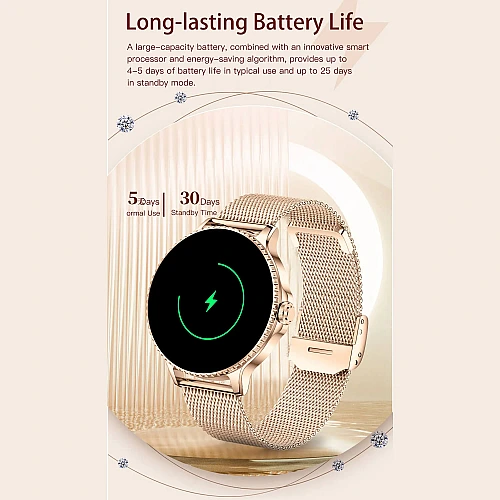 Smartwatch Microwear I225 - Gold Steel