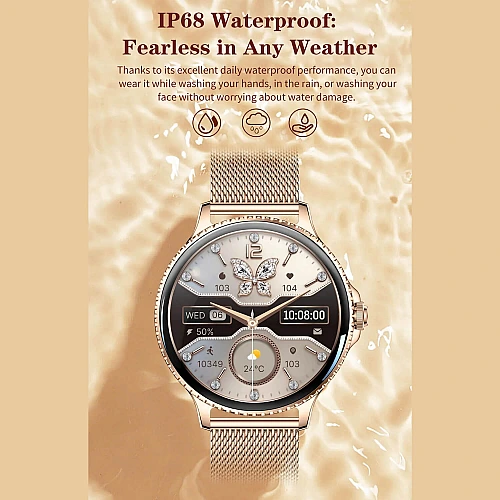 Smartwatch Microwear I225 - Gold Steel