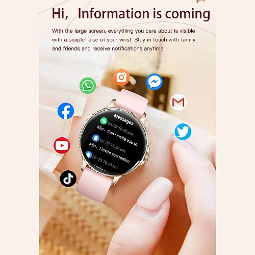 Smartwatch Microwear I225 - Gold Steel