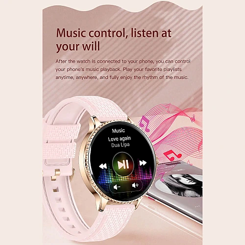 Smartwatch Microwear I225 - Gold Steel