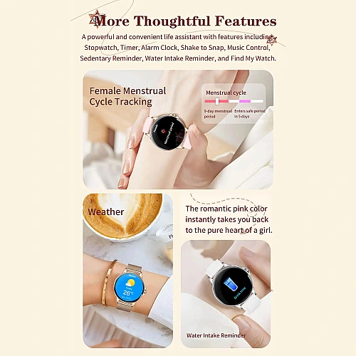 Smartwatch Microwear I225 - Gold Steel