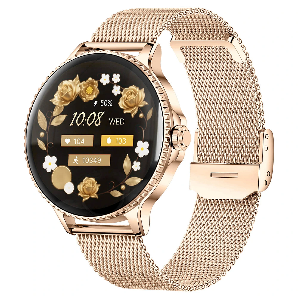 Smartwatch Microwear I225 - Gold Steel