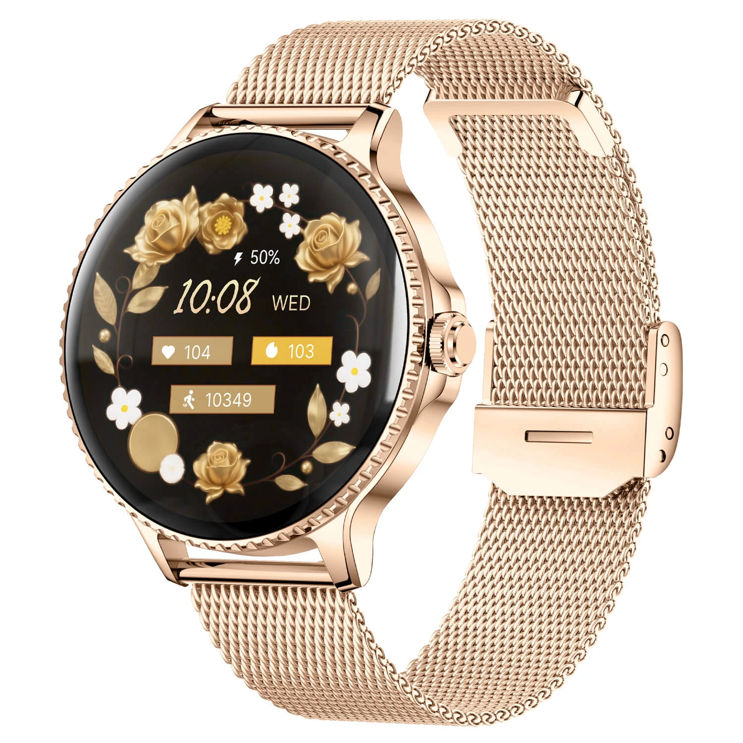 Smartwatch Microwear I225 - Gold Steel