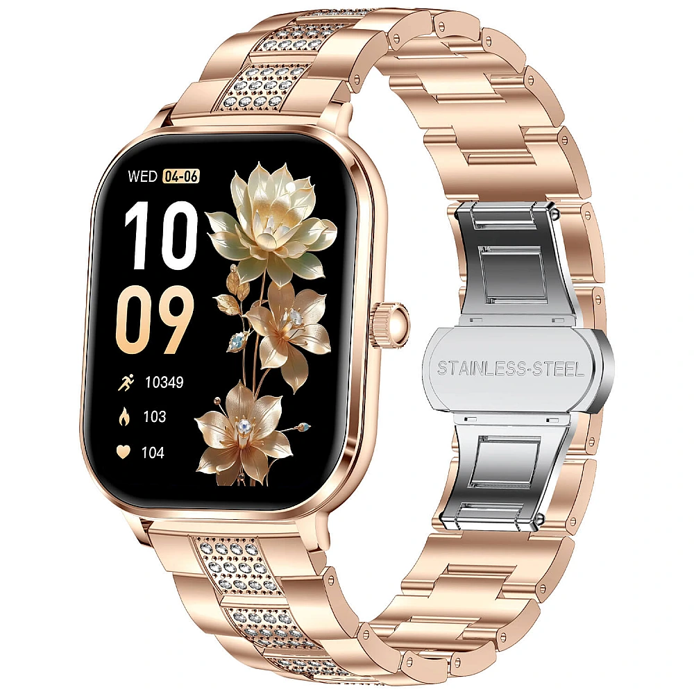 Smartwatch AK108 Microwear - Gold Steel