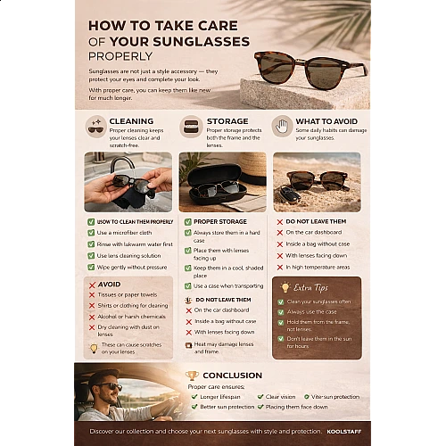 Πώς να φροντίζεις σωστά τα γυαλιά ηλίου σου