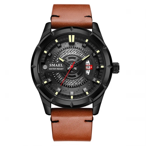 SMAEL 9011 Sports Watch Military Dual Display - Brown