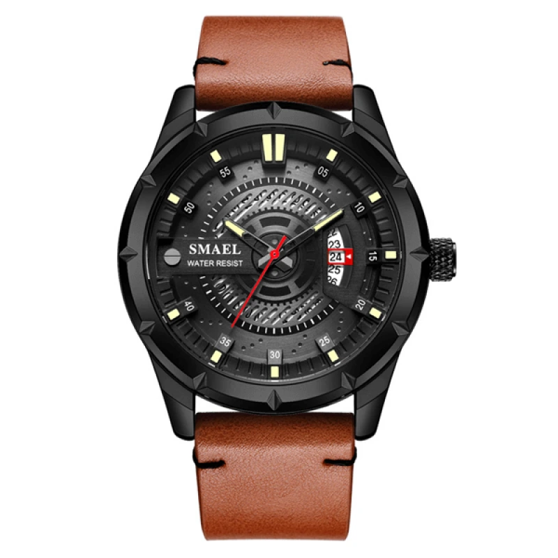 SMAEL 9011 Sports Watch Military Dual Display - Brown