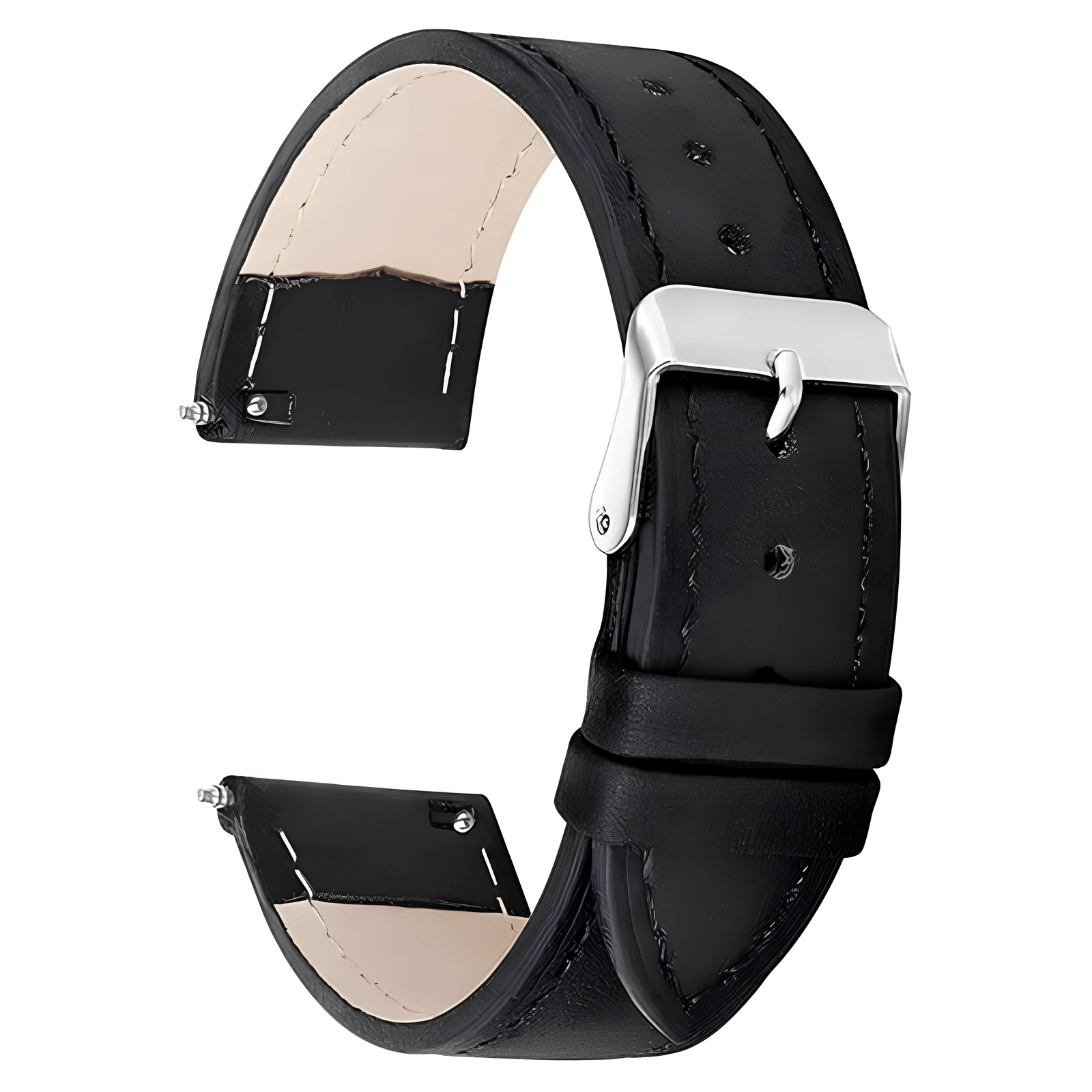 Bakeey Λουράκι Δερμάτινο 22mm με Quick Release - Black