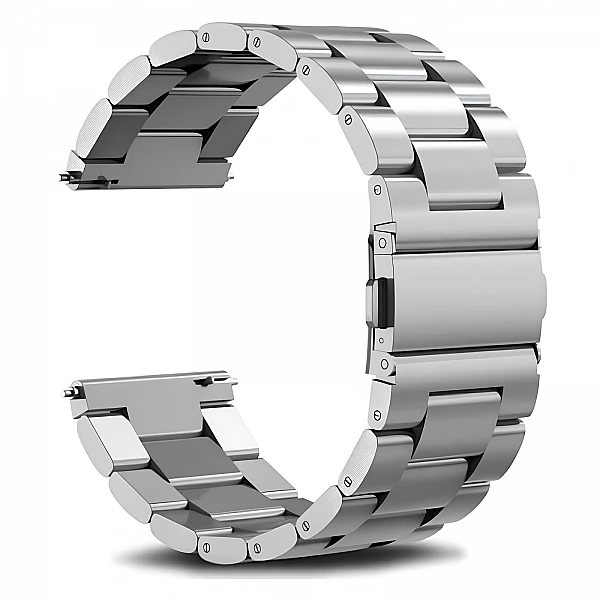 Bakeey  Λουράκι Stainless Steel 22mm με Quick Release - Silver Steel