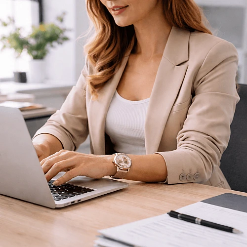 Smartwatch Microwear MK41 - Gold Steel