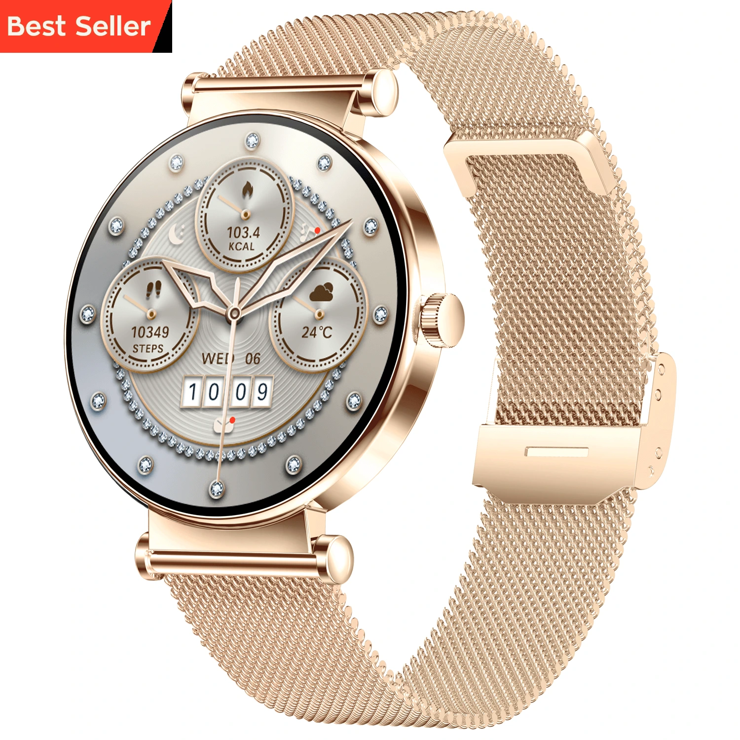 Smartwatch Microwear Y16 - Gold Steel