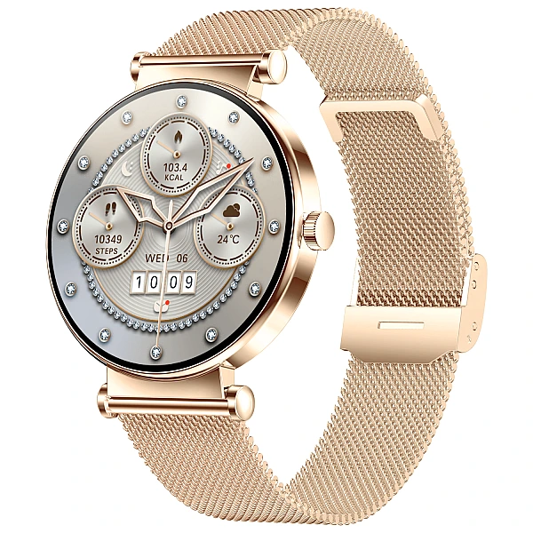 Smartwatch Microwear Y16 - Gold Steel