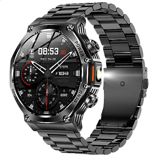 Smartwatch Microwear AK82 - Black Steel