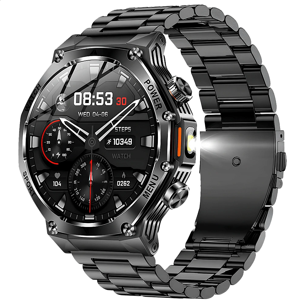 Smartwatch Microwear AK82 - Black Steel