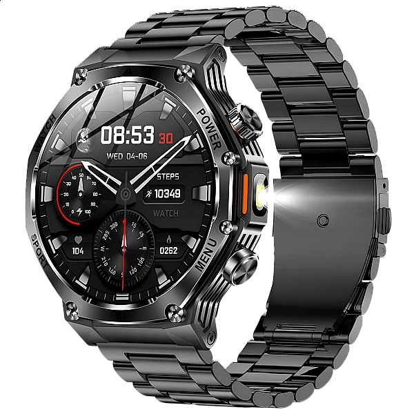 Smartwatch Microwear AK82 - Black Steel