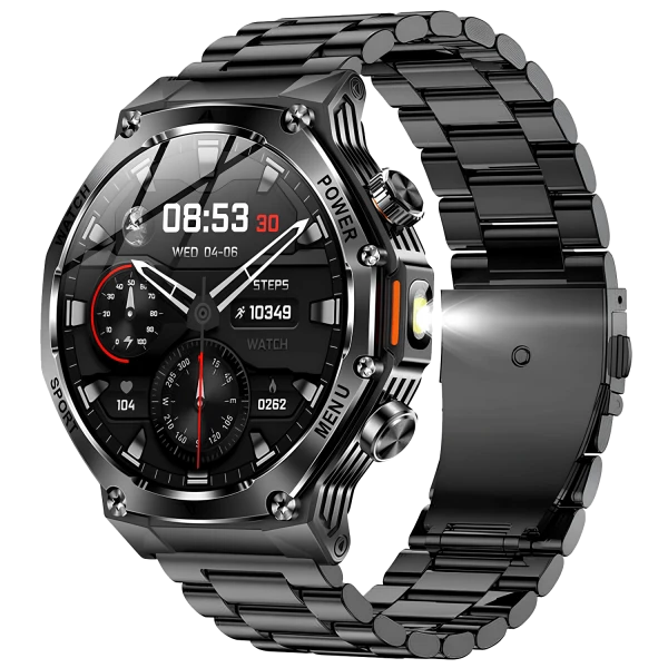 Smartwatch Microwear AK82 - Black Steel