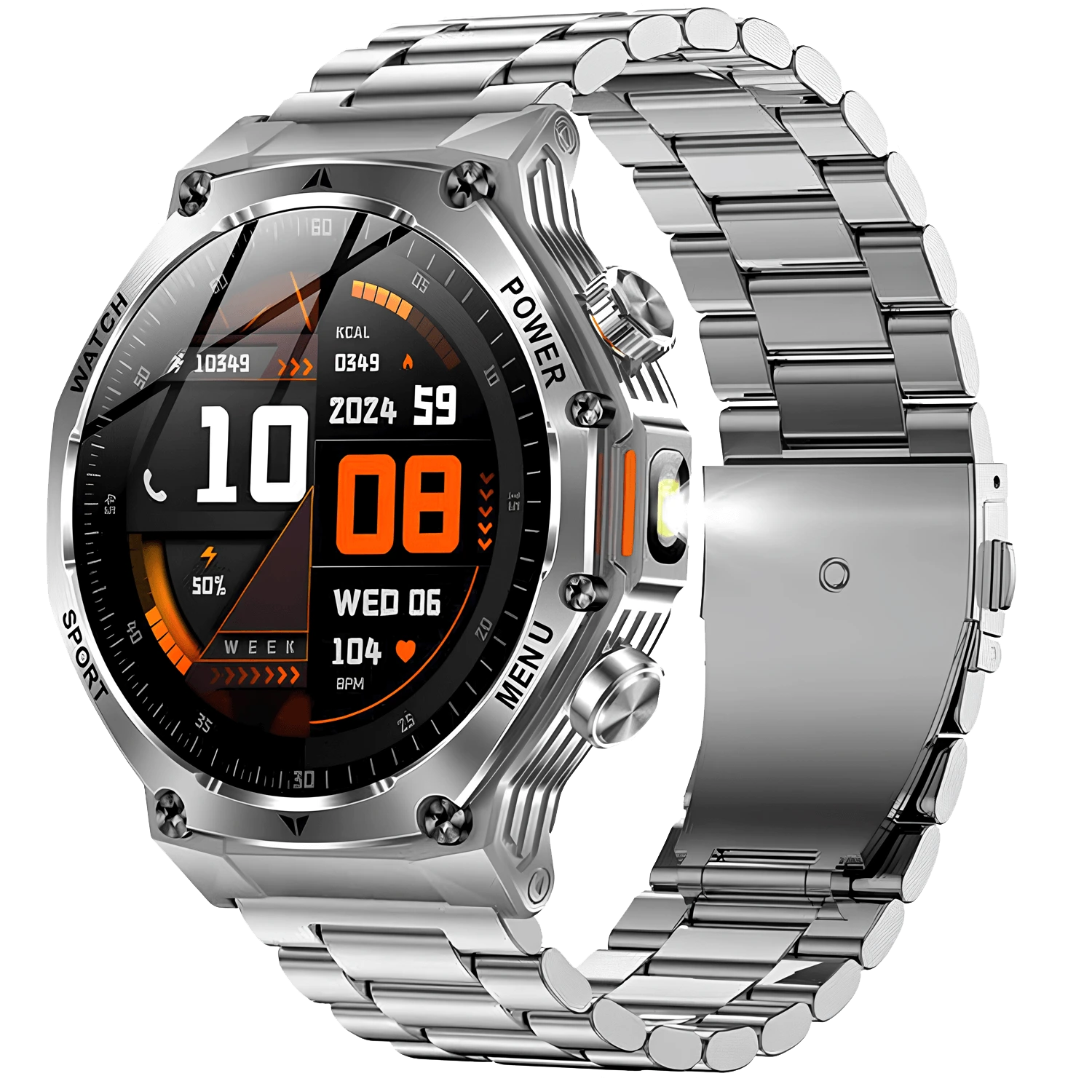 Smartwatch Microwear AK82 - Silver Steel