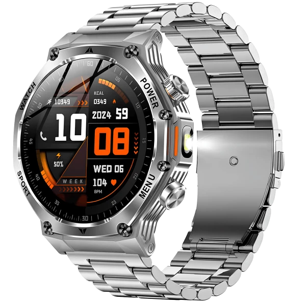 Smartwatch Microwear AK82 - Silver Steel