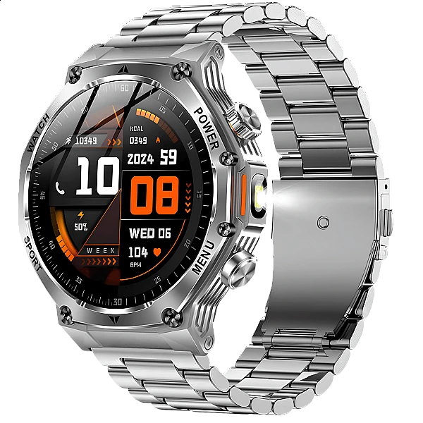 Smartwatch Microwear AK82 - Silver Steel