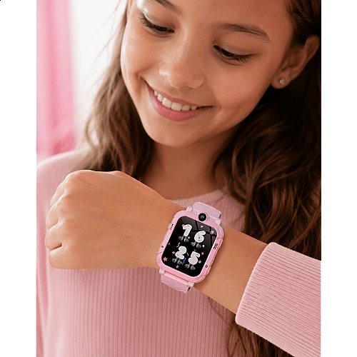 Smartwatch Microwear Y86 4G GPS WIFI - Pink Silicone