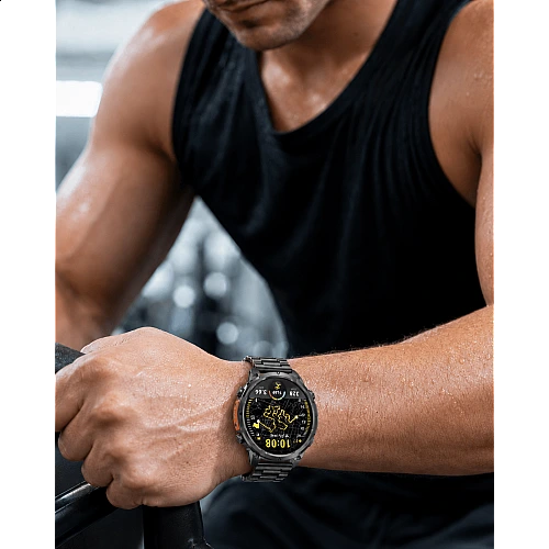 Smartwatch Microwear MK100 - Black Steel