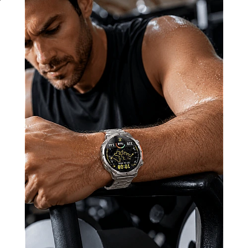 Smartwatch Microwear MK100 - Silver Steel
