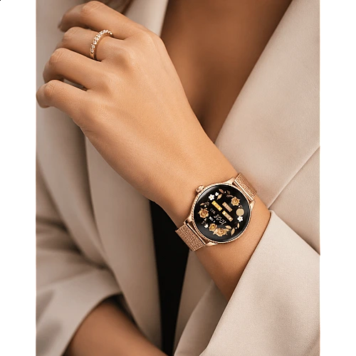 Smartwatch Microwear I225 - Gold Steel