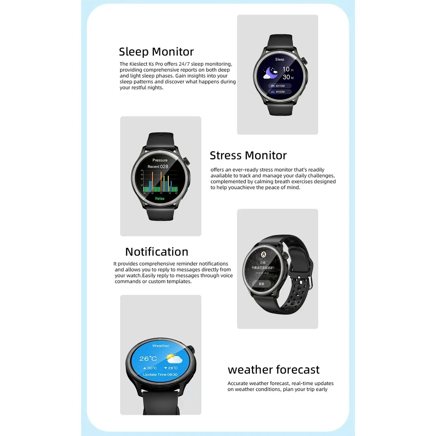 Smartwatch Microwear AW83 - Rose Silicone