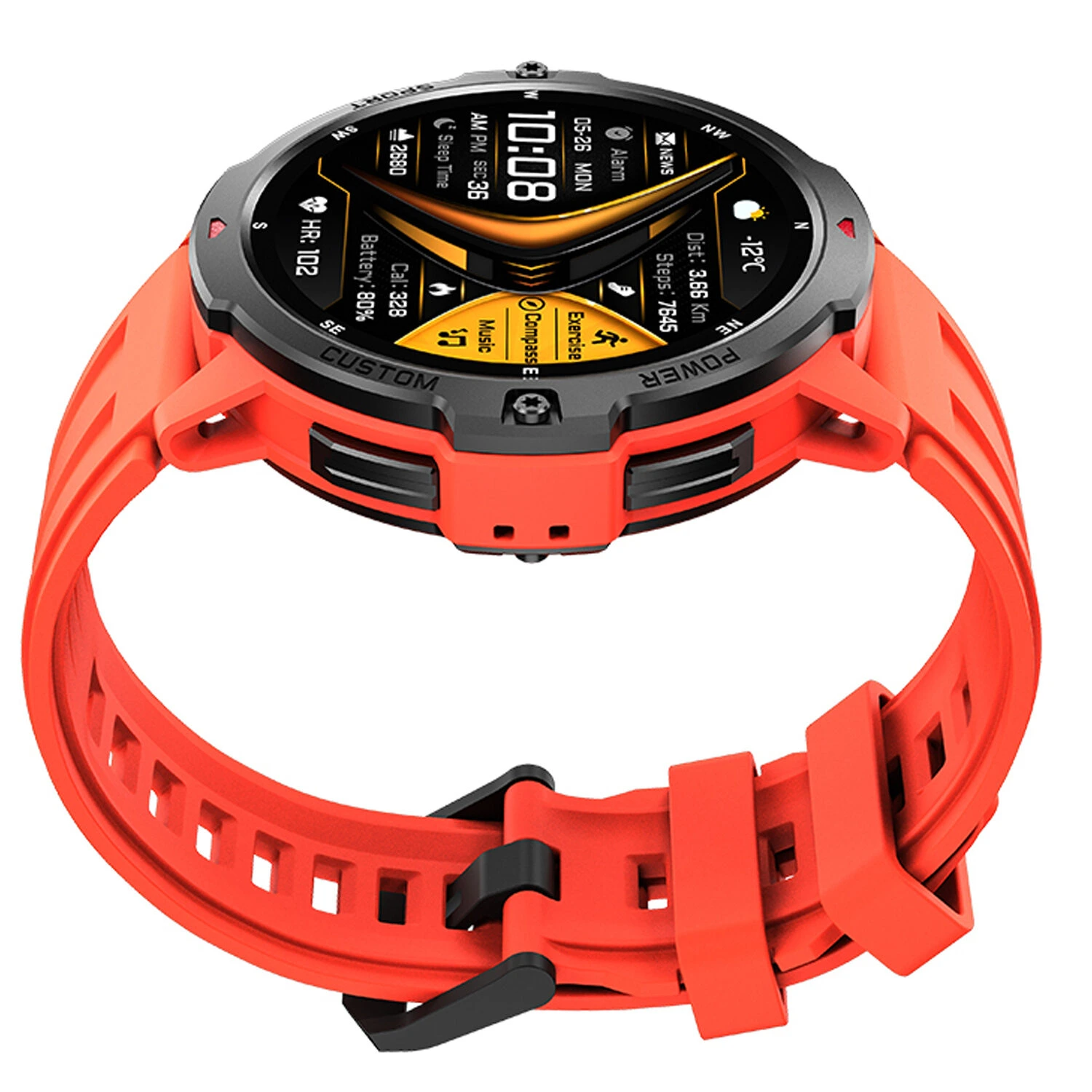 Smartwatch Microwear C31 GPS - Orange Silicone