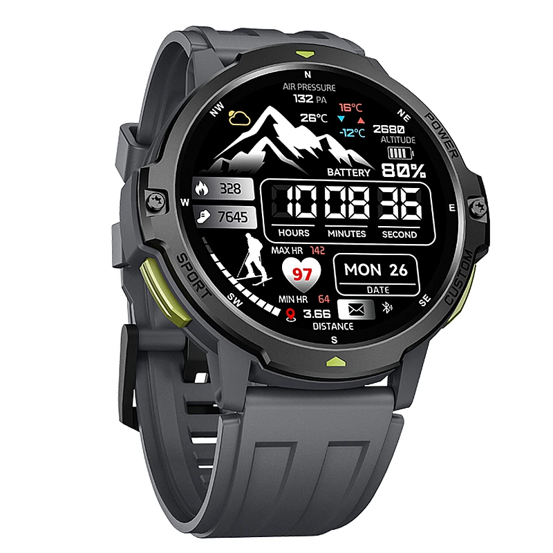 Smartwatch Microwear C31 - Grey Silicone