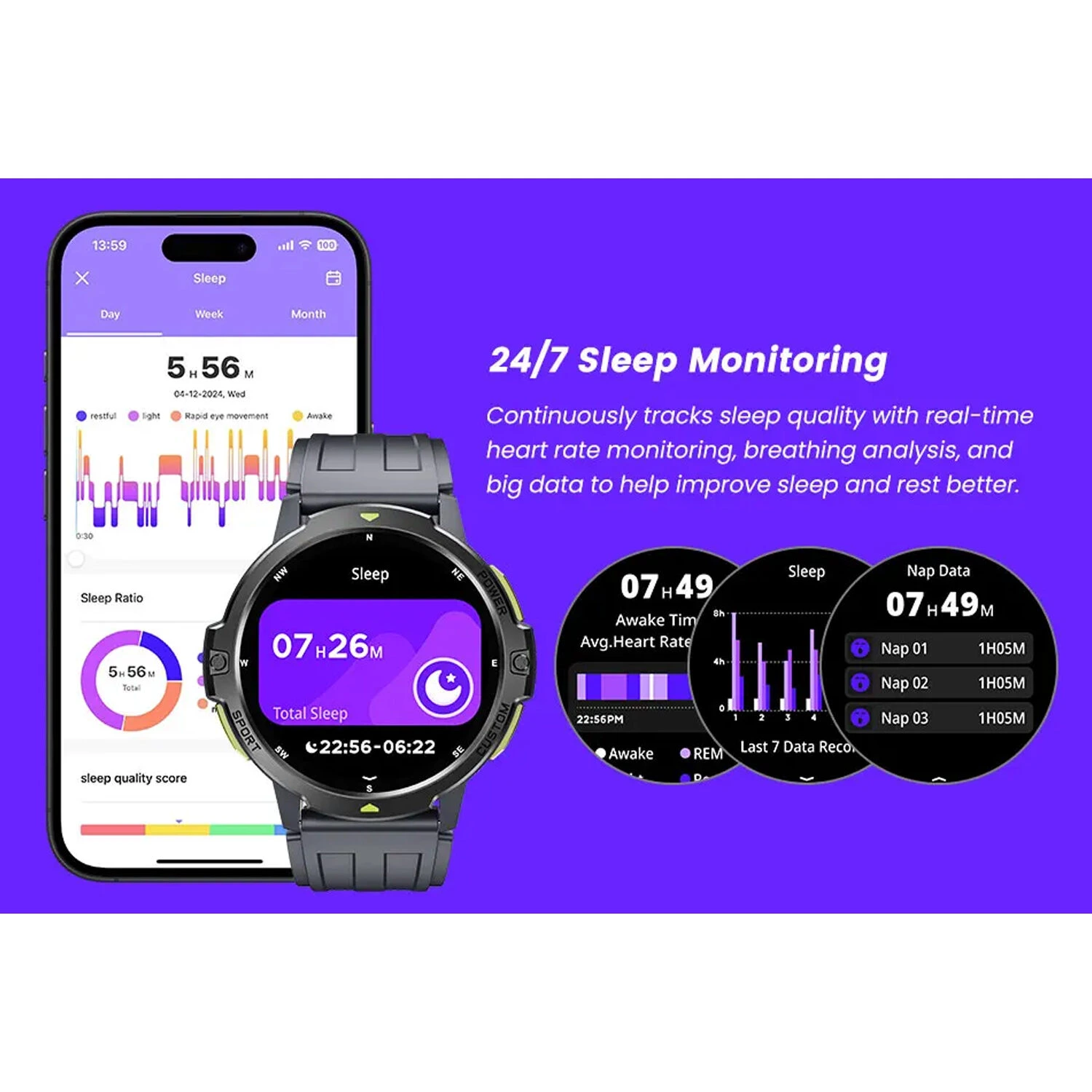 Smartwatch Microwear C31 GPS - Orange Silicone