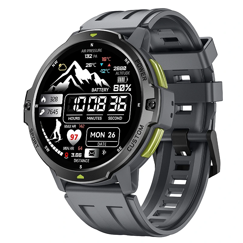 Smartwatch Microwear C31 - Grey Silicone