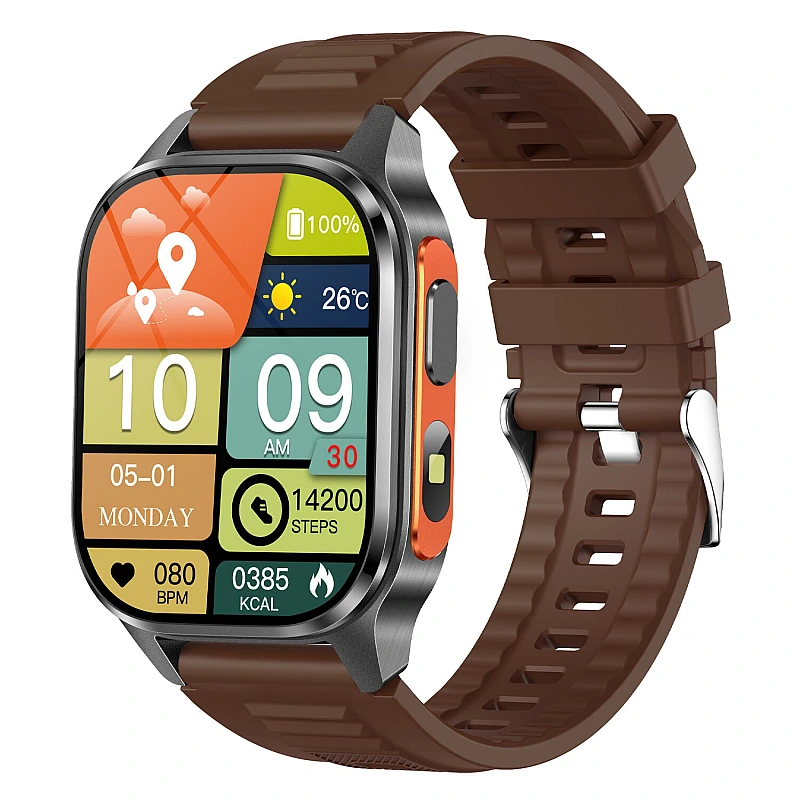 Smartwatch Microwear G300S - Brown Silicone