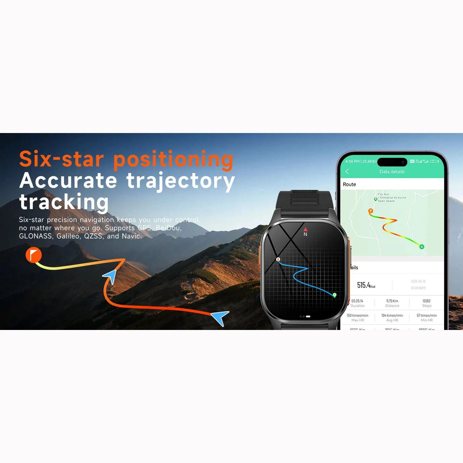 Smartwatch Microwear G300S GPS - Camo Silicone