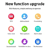 Smartwatch Microwear Y90 4G - Black Silicone