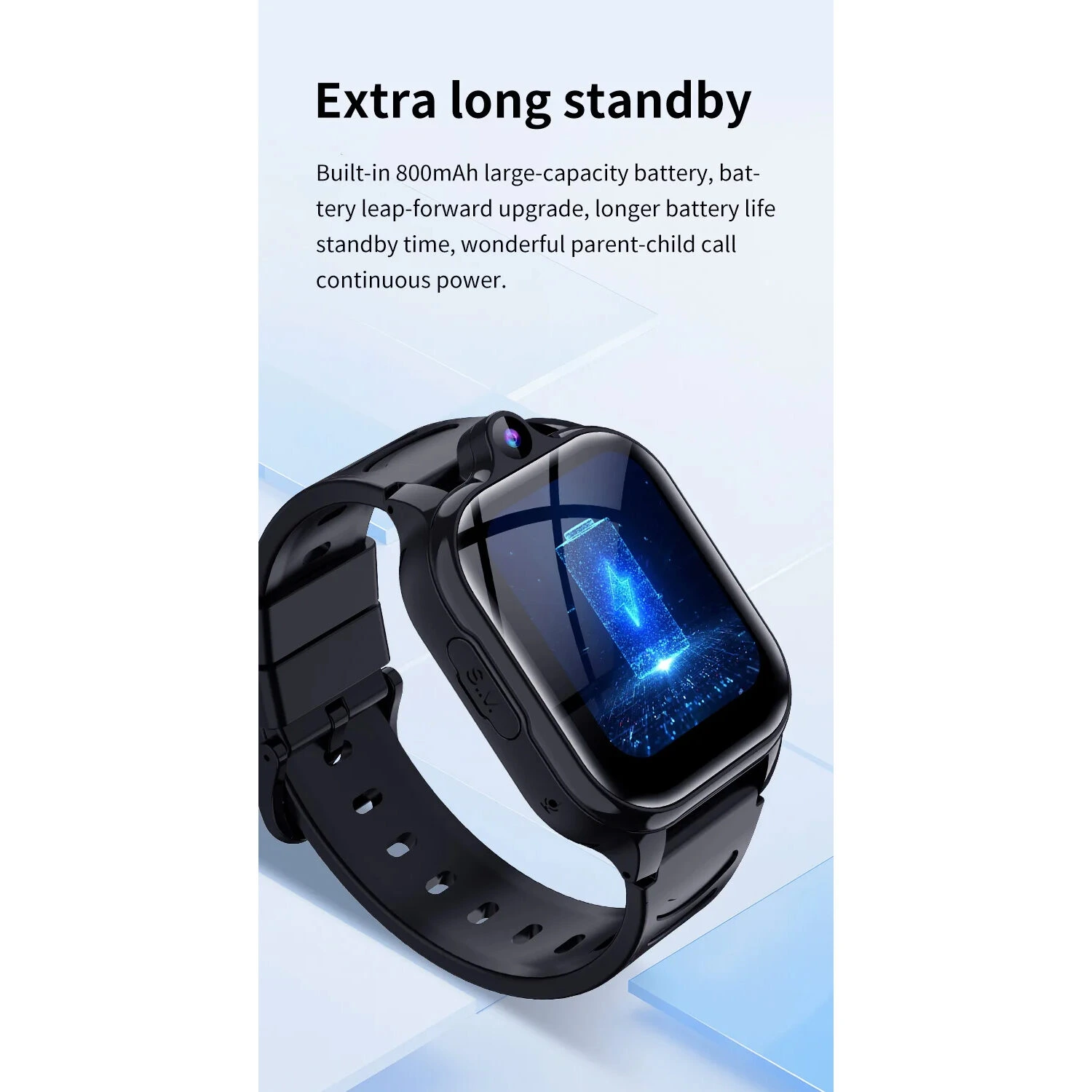 Smartwatch Microwear Y90 4G - Black Silicone