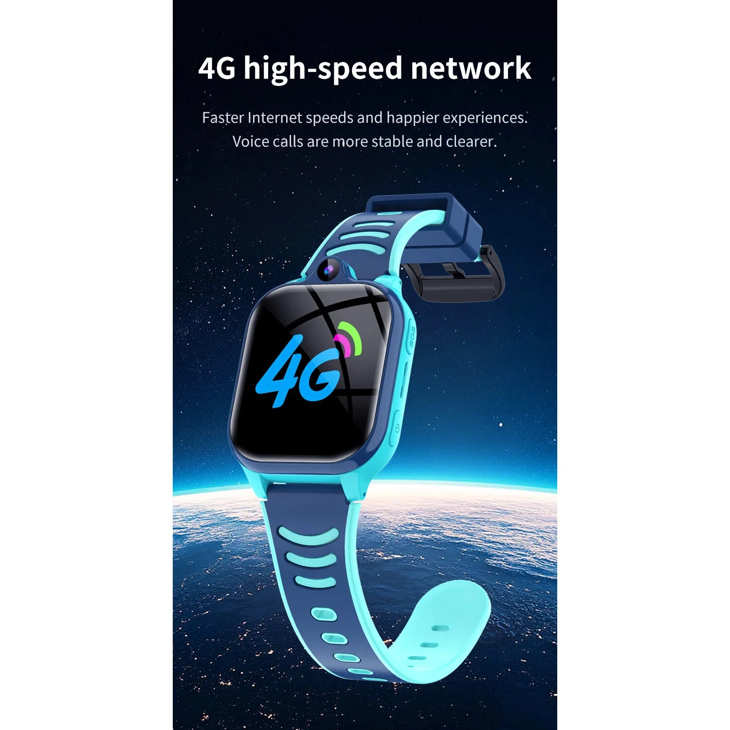 Smartwatch Microwear Y90 4G - Black Silicone