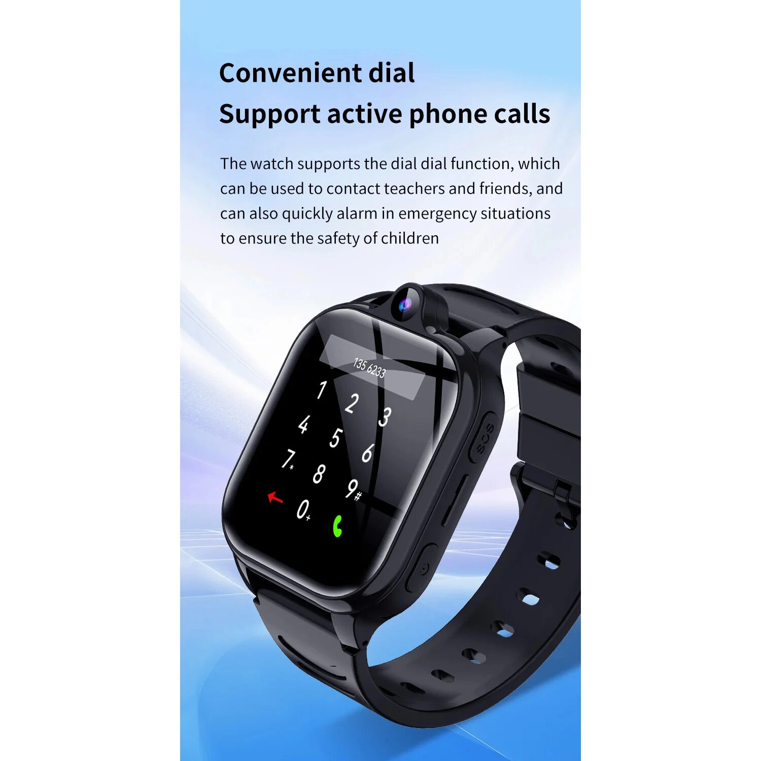 Smartwatch Microwear Y90 4G - Black Silicone