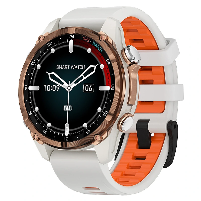 Smartwatch Microwear HD350 PRO GPS - Grey Orange Silicone