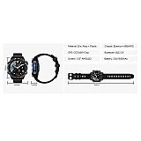Smartwatch Microwear HD350 PRO GPS - Grey Orange Silicone