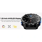 Smartwatch Microwear HD350 PRO GPS - Grey Orange Silicone