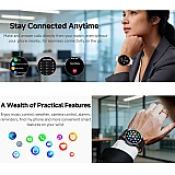 Smartwatch Microwear HD350 PRO GPS - Grey Orange Silicone