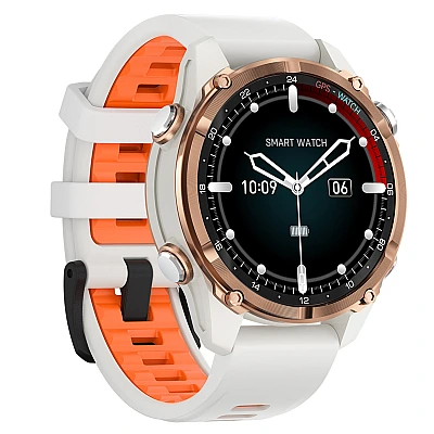 Smartwatch Microwear HD350 PRO GPS - Grey Orange Silicone