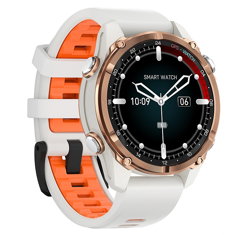 Smartwatch Microwear HD350 PRO GPS - Grey Orange Silicone