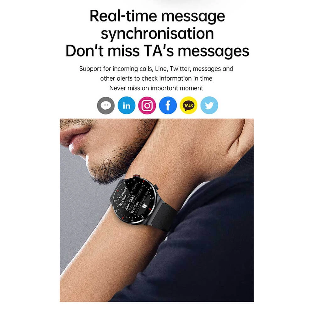 Smartwatch Microwear QW33 - Steel Silver
