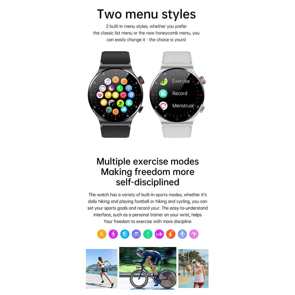 Smartwatch Microwear QW33 - Steel Silver