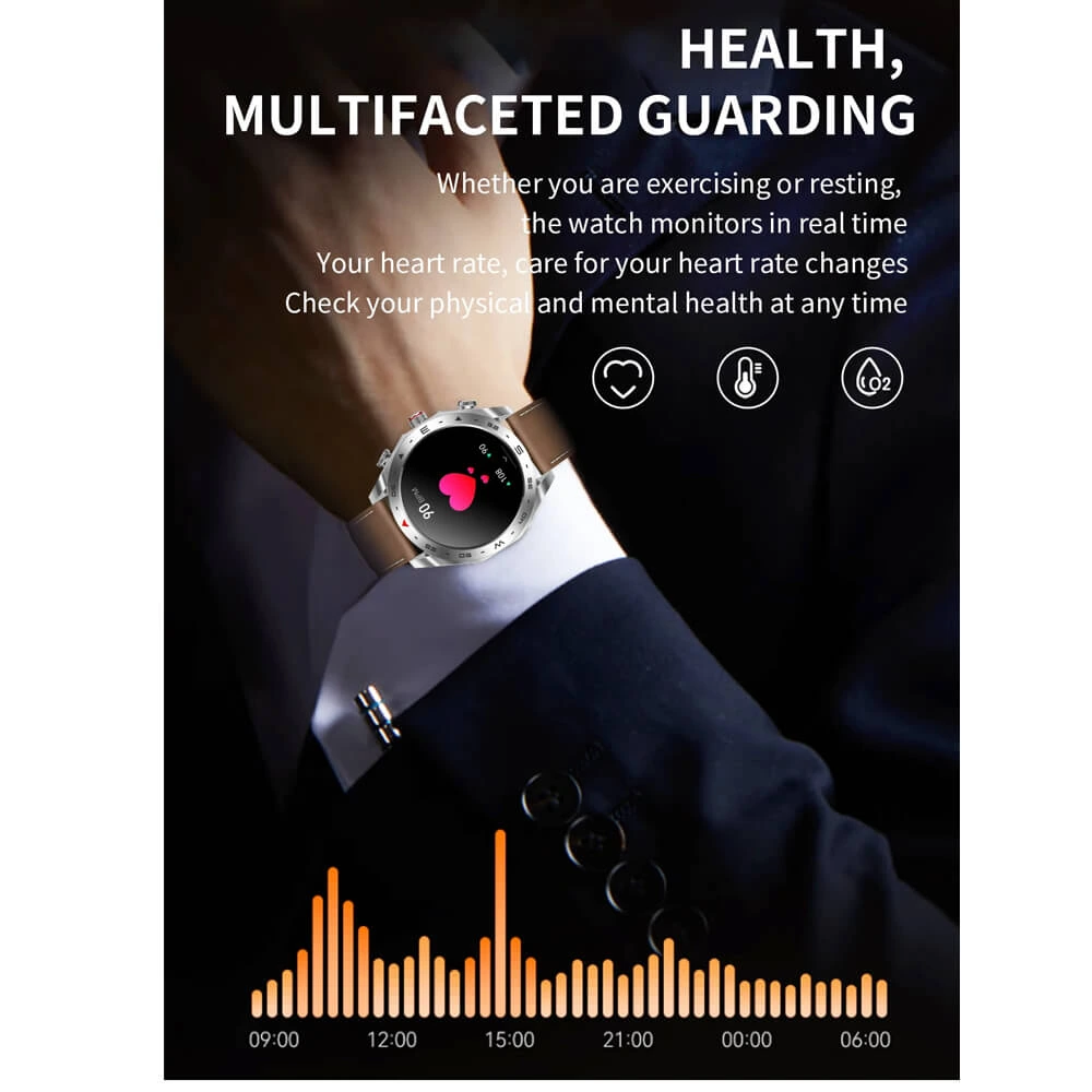 Smartwatch Microwear K95 - Black Steel
